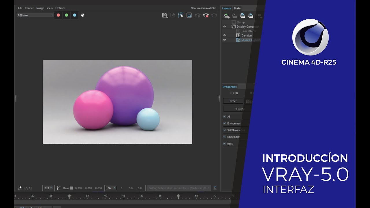 INTRODUCCIÓN VRAY 5.O INTERFAZ - CINEMA 4D TUTORIAL