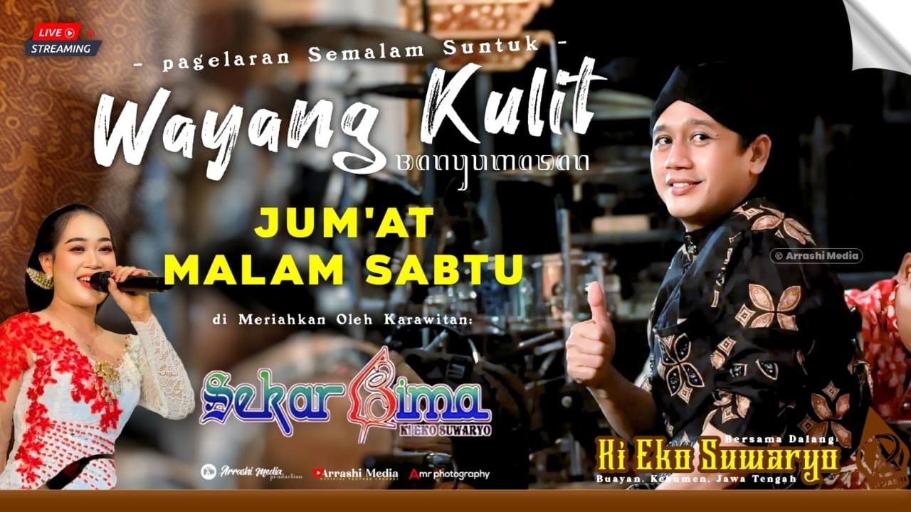 Pagelaran Wayang Kulit Malam Ini 13 FEBRUARI 2026 Dalang Ki Eko Suwaryo - Sekarbima