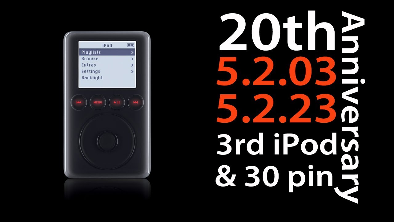 Apple iPod 30 Pin Adapter and 3rd Gen 20th Anniversary