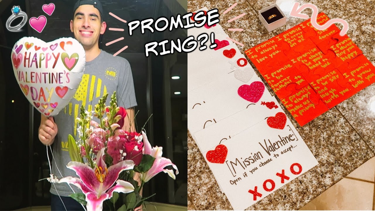 VALENTINE'S DAY SURPRISE (GIRLFRIEND SURPRISING BOYFRIEND WITH PROMISE RING)