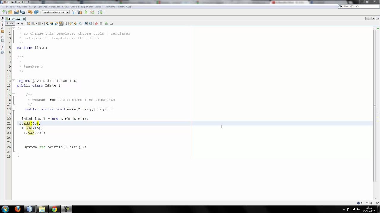 Tutorial java ita lezione 39 - LinkedList