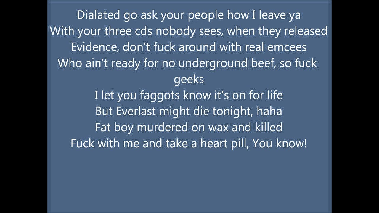 D12 - Quitter (Lyrics on screen) [Everlast Diss][HD]