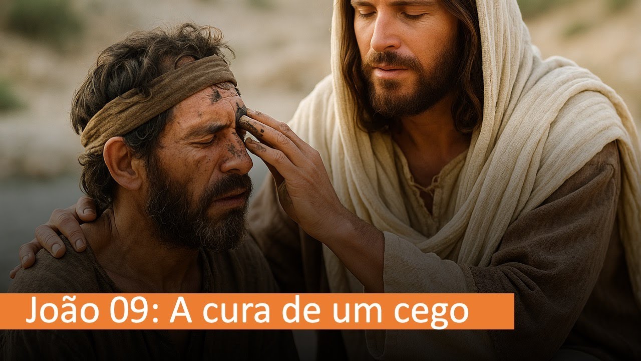 Jo&atilde;o 09: Jesus e um cego; Os fariseus fazem perguntas; A cegueira espiritual