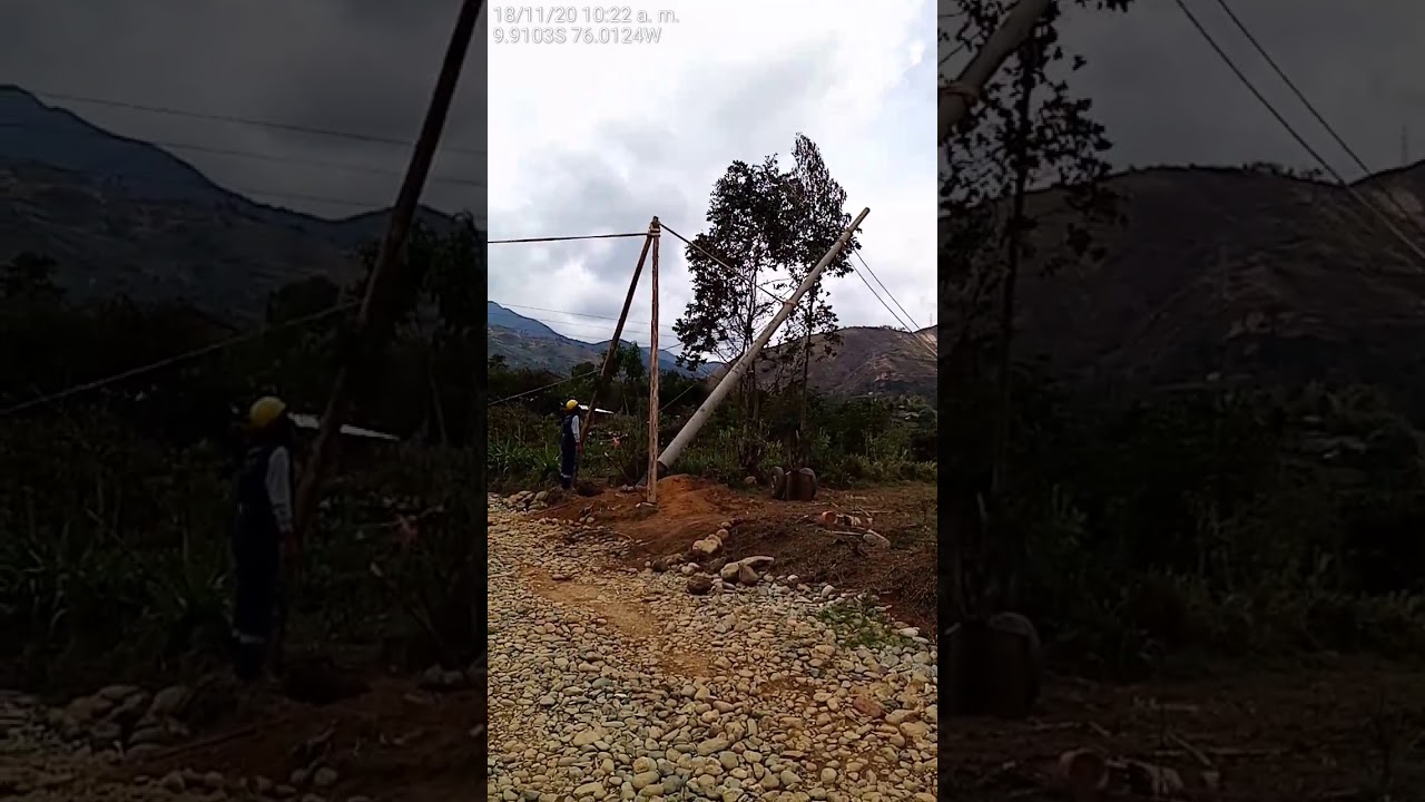 Izaje de poste en molinos Pachitea