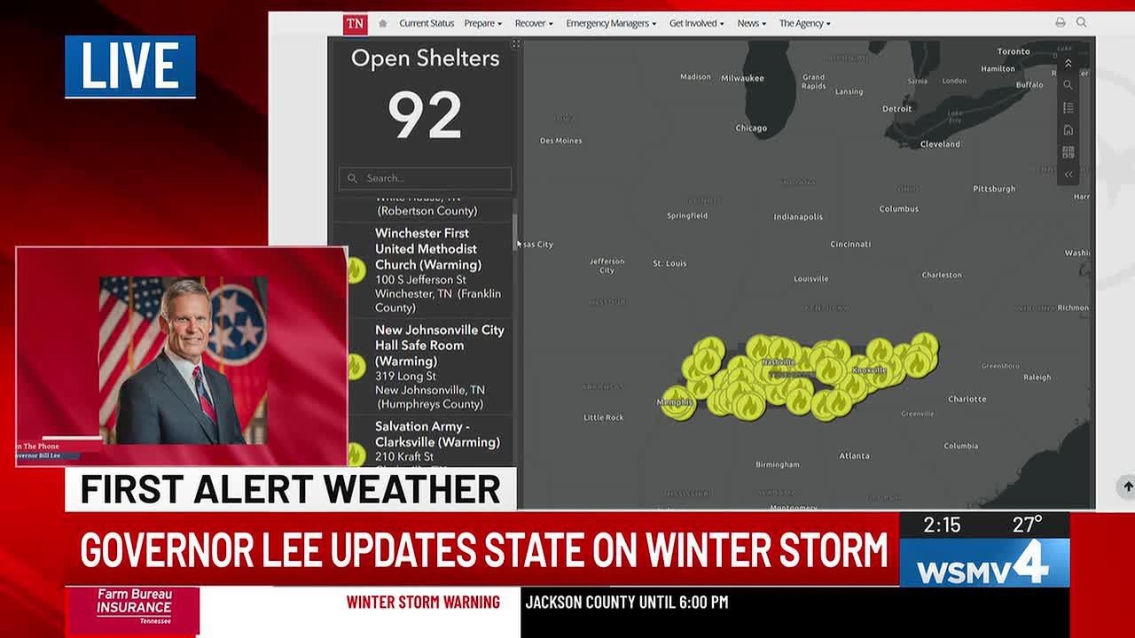 State provides update to response to dangerous winter storm in TN