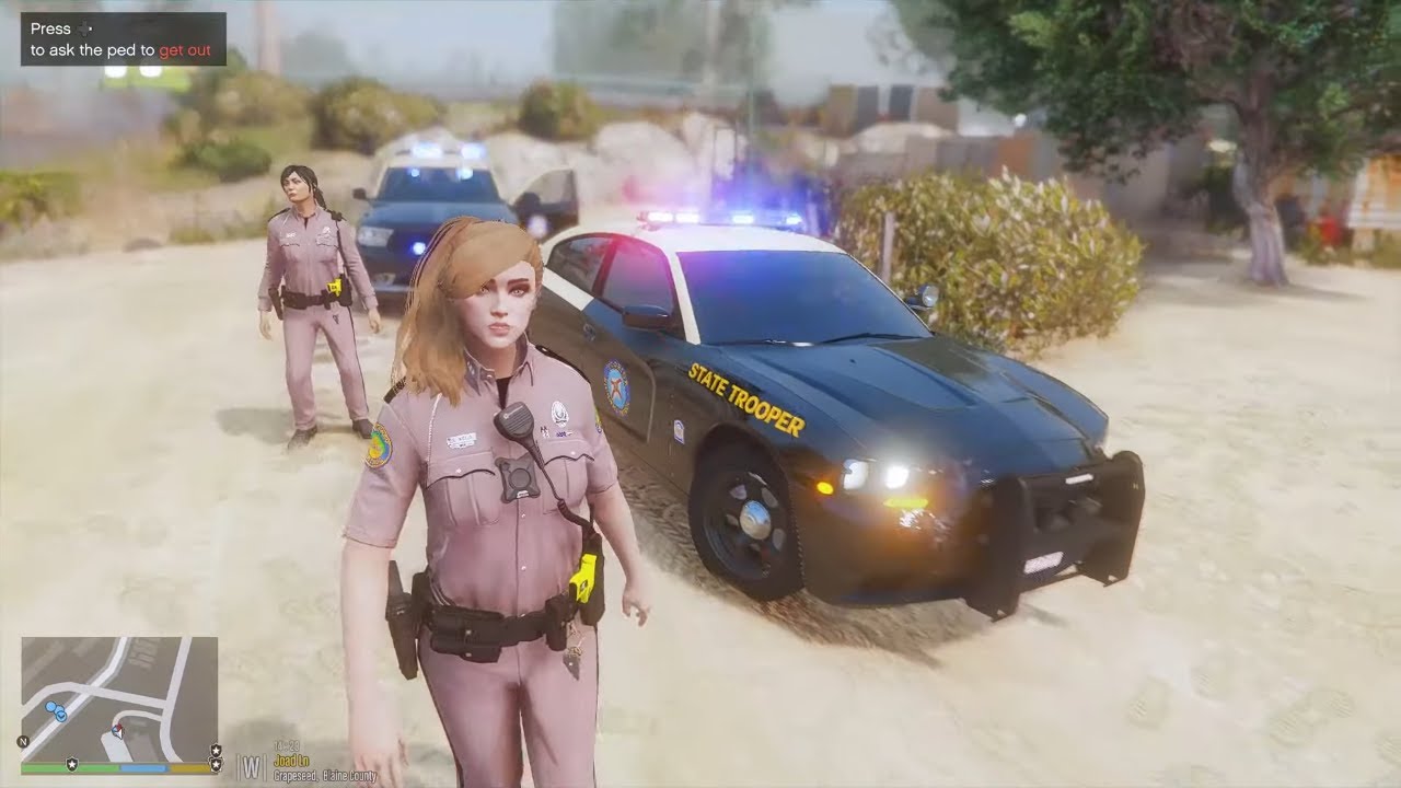 Gta 5 LSPDFR Playing As A FHP Female Trooper Part 2 - '14 Charger PPV Patrol #gta #gta5 #lspdfr
