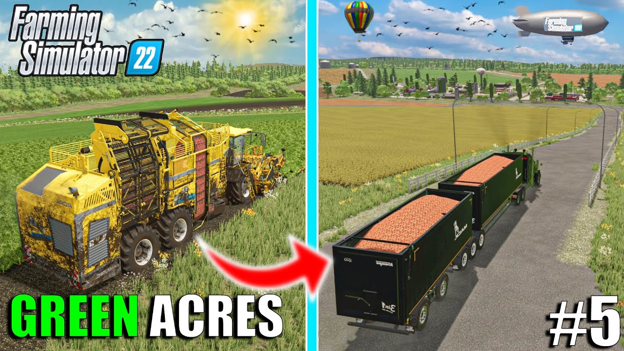 I Spent $356.028 HARVESTING CARROTS and BUILDING ROAD NETWORK | GREEN ACRES | Farming Simulator 22