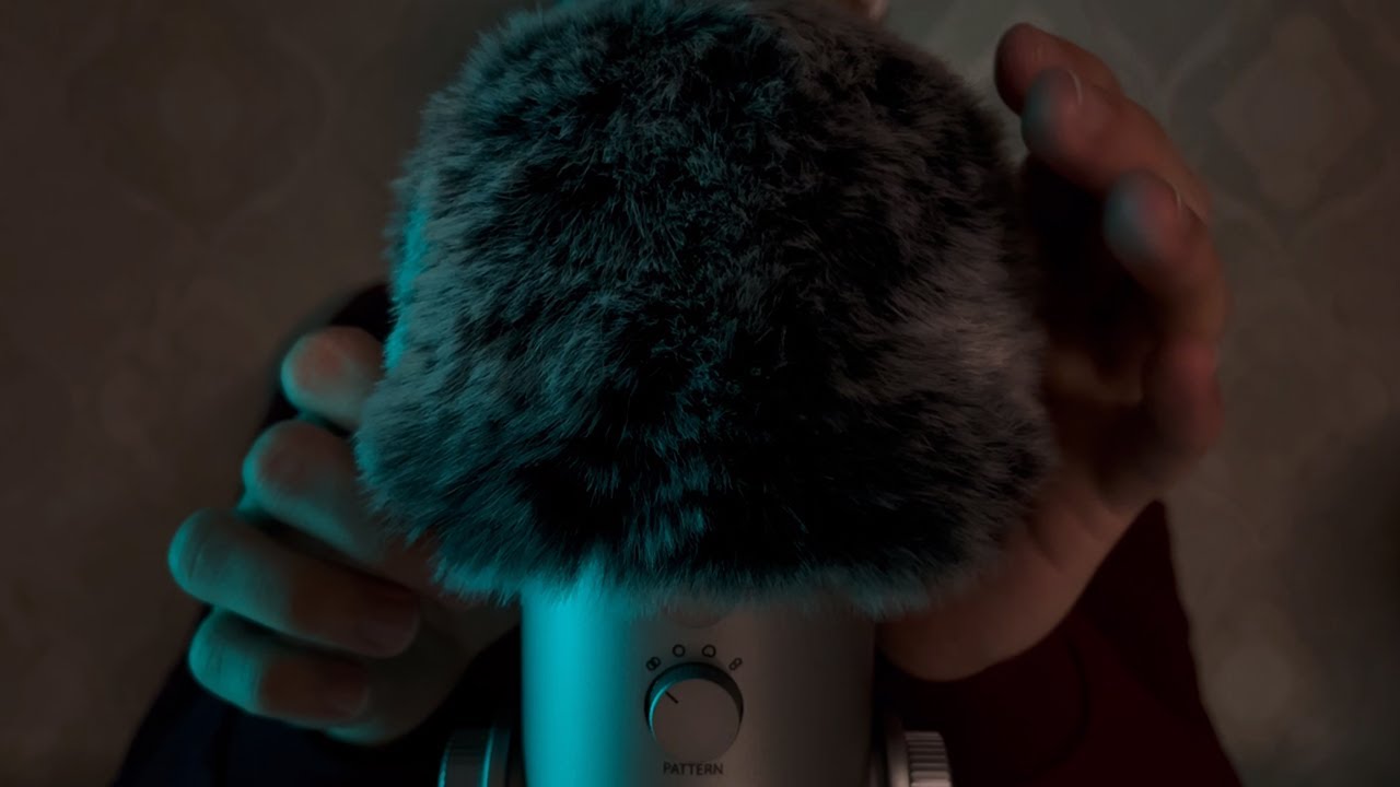 ASMR Slow Mic Scratching Massage, FLUFFY Mic Cover, Deep Ear Whispering, Rubbing, Sleep 1H😴💤