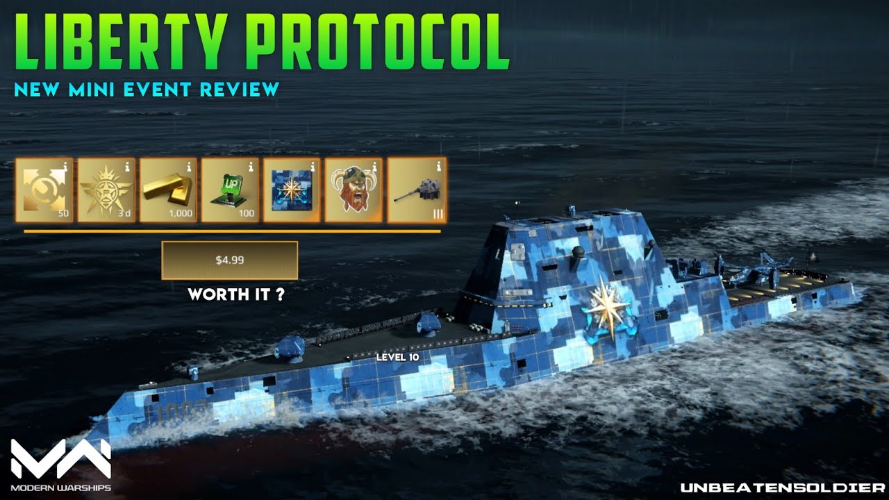 Modern Warships : Liberty Protocol Event Review || Gold Pass || MW