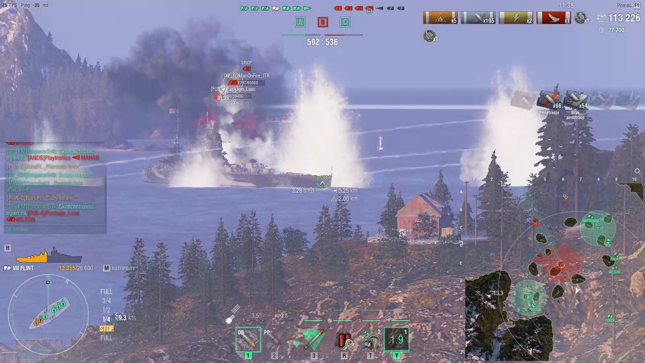 Flint Cruiser Ranked Power 162k. Dmg. BorsPL P-W-C World of Warships