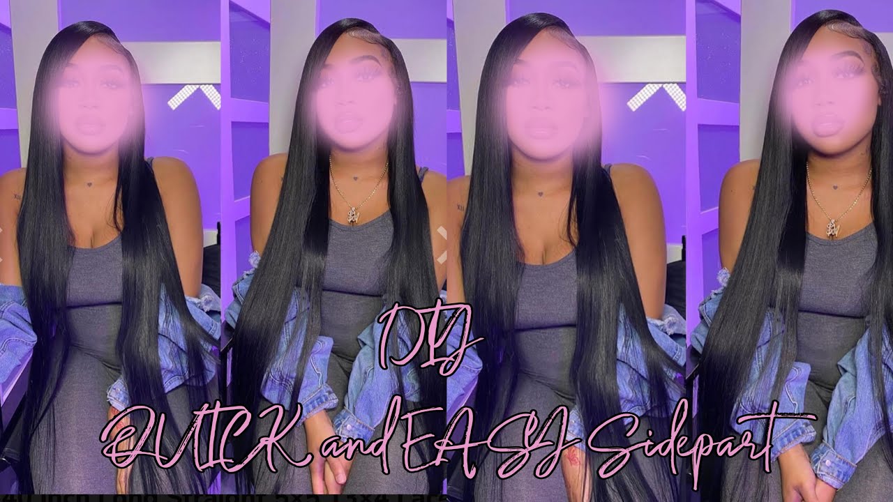 How to: Side Part | Quick Weave with leave out