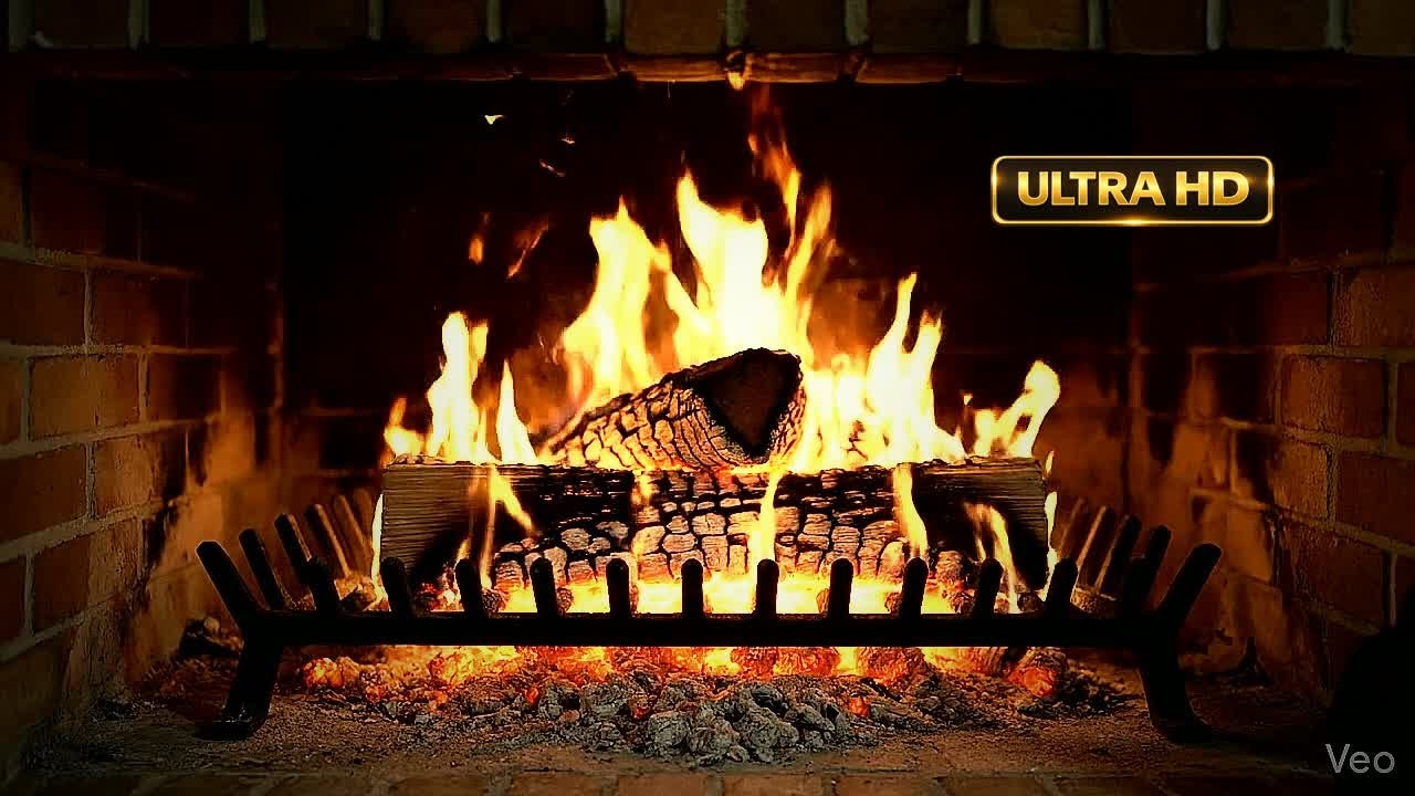 Cozy Winter Fireplace for Sleep & Relaxation — 10 Hours No Music
