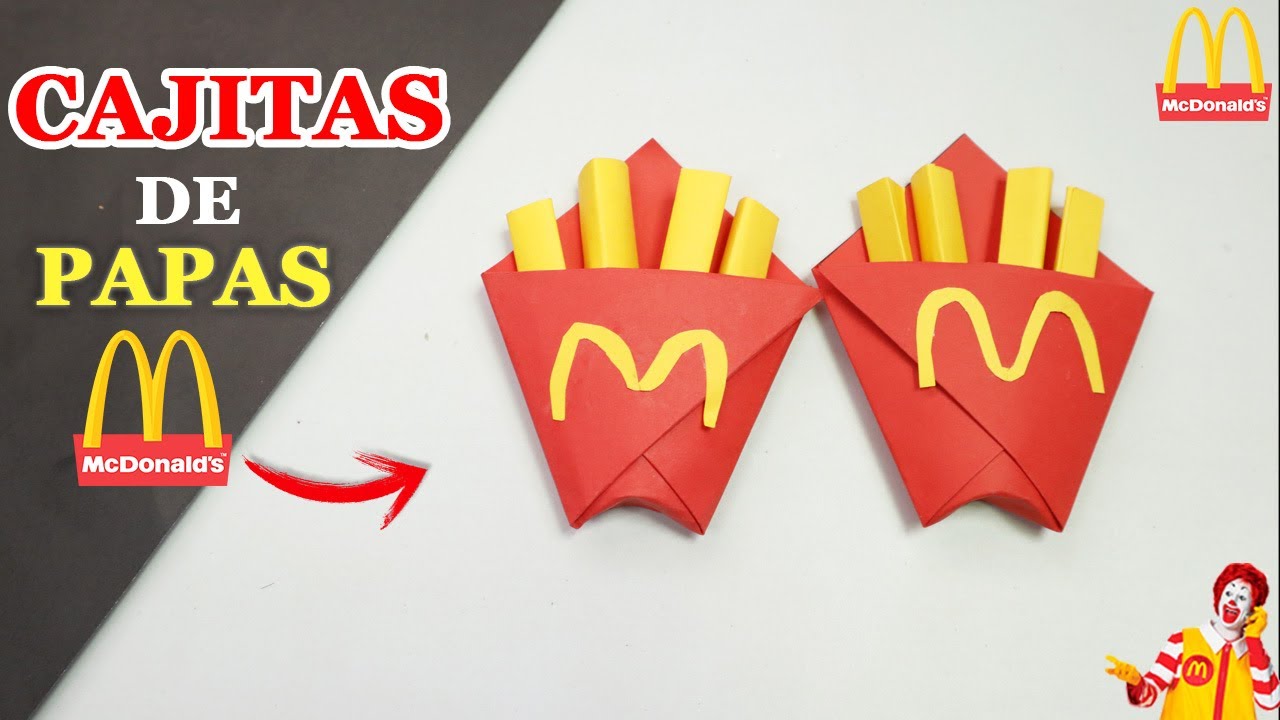 Como Hacer Papas Fritas de Papel (Papas de Origami)McDonald