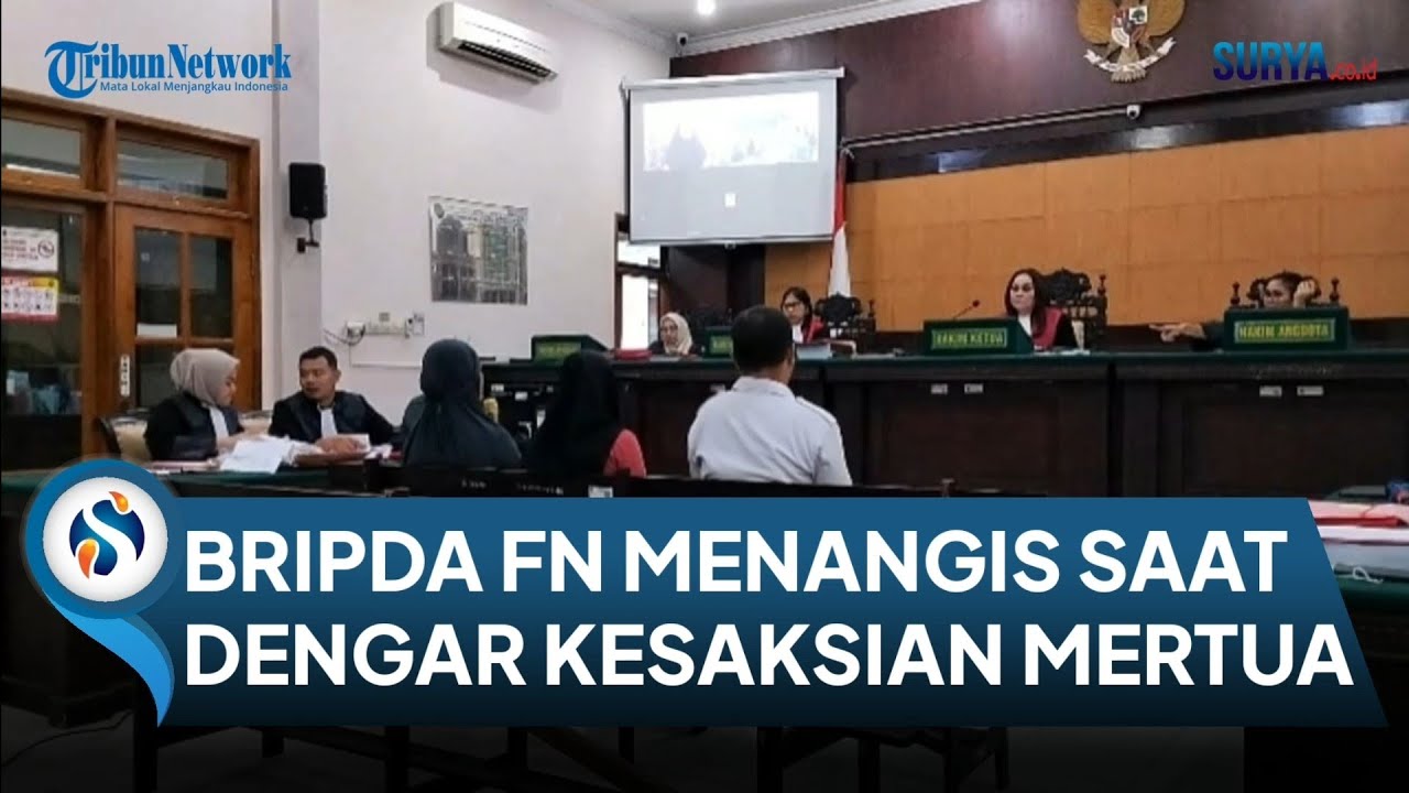 Sidang Polwan Bakar Suami di Mojokerto, Bripda FN Menangis Tak Kuasa Dengar Kesaksian Mertua