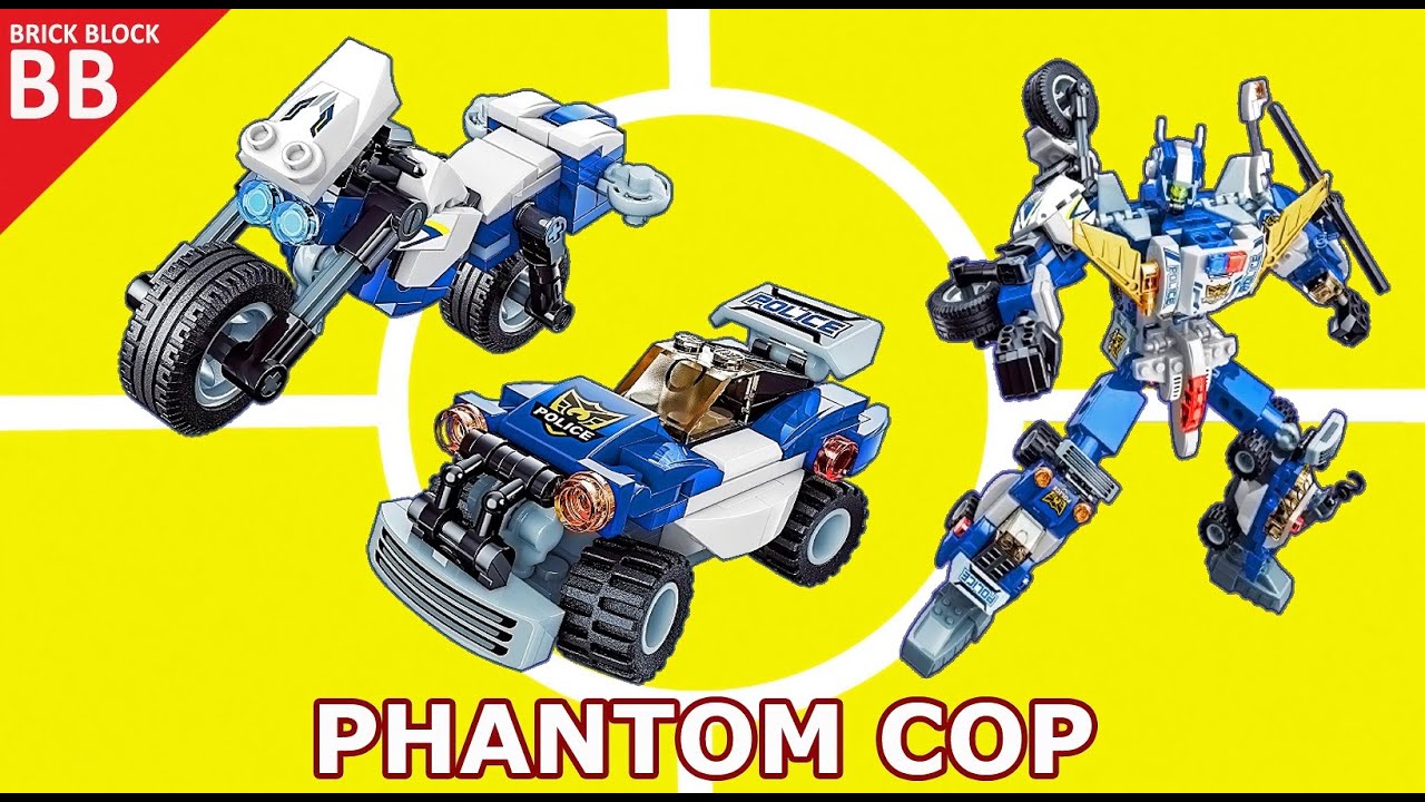 Збірка : Qman 41104 Phantom Cop ( 01 ) ⚡️ Speed Build Enlighten Lego Transformers combiner 6in1