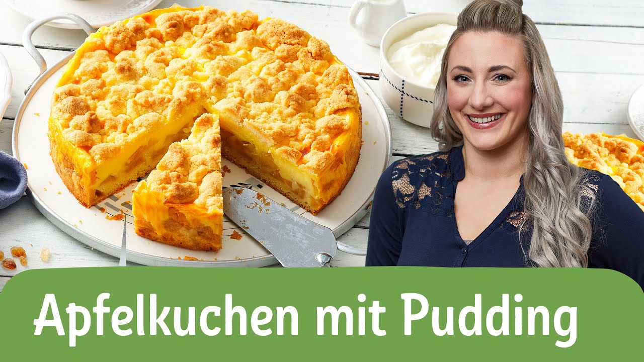Apfel-Streuselkuchen mit Vanillepudding &ndash; ein Genuss f&uuml;r jeden Anlass! 🍏😋 | REWE Deine K&uuml;che