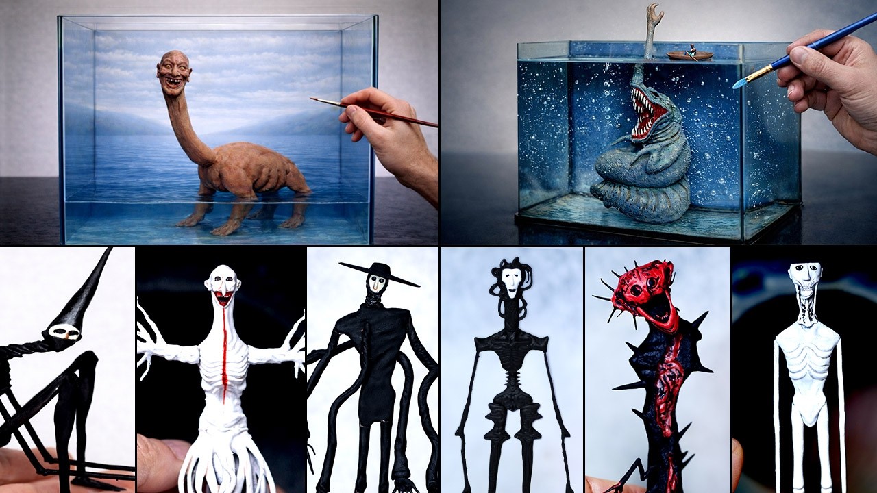 Making Sea Hand Monster & Human Head Sea Monster & Dr. Nowhere Sculptures Timelapse