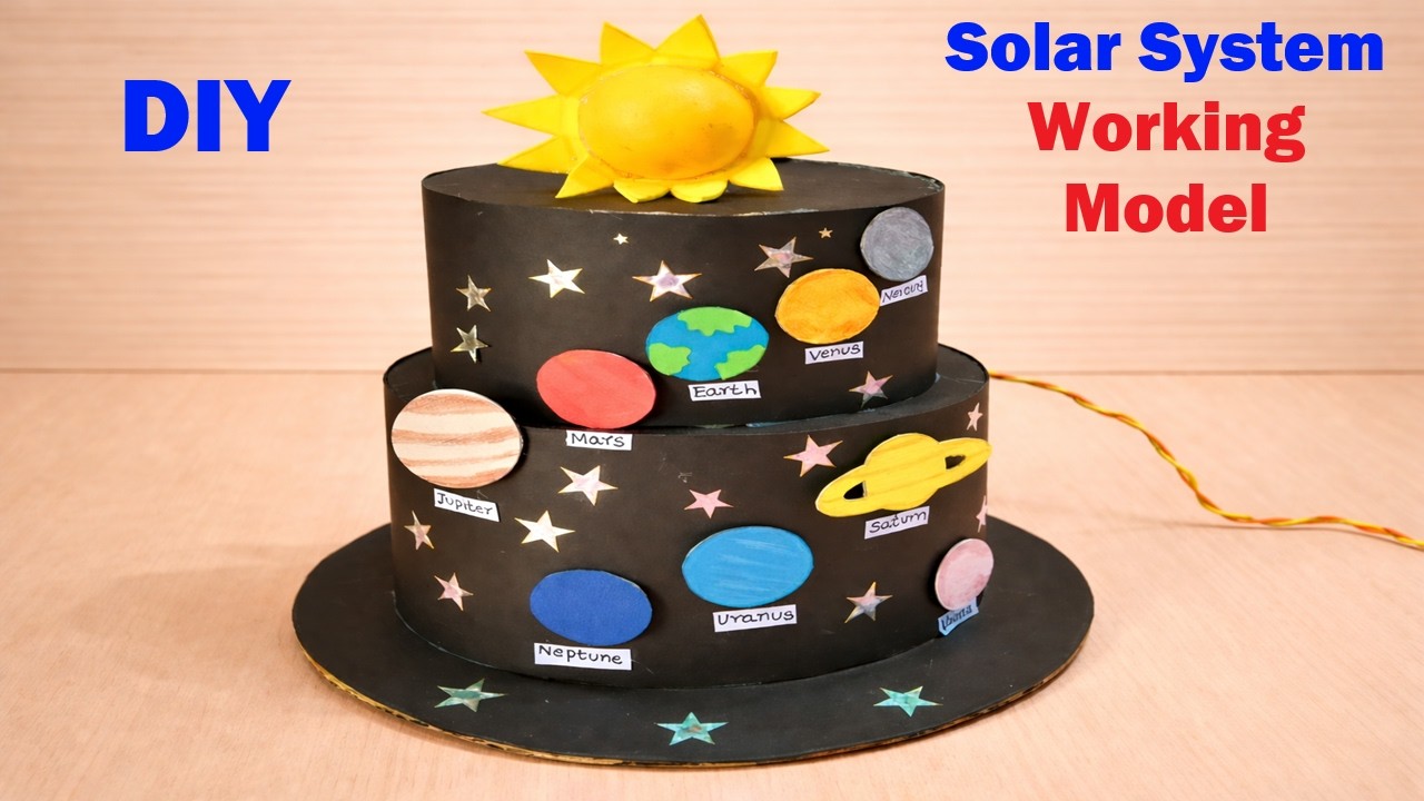 solar system working model | inspire award social science fair project | howtofunda | DIY at home