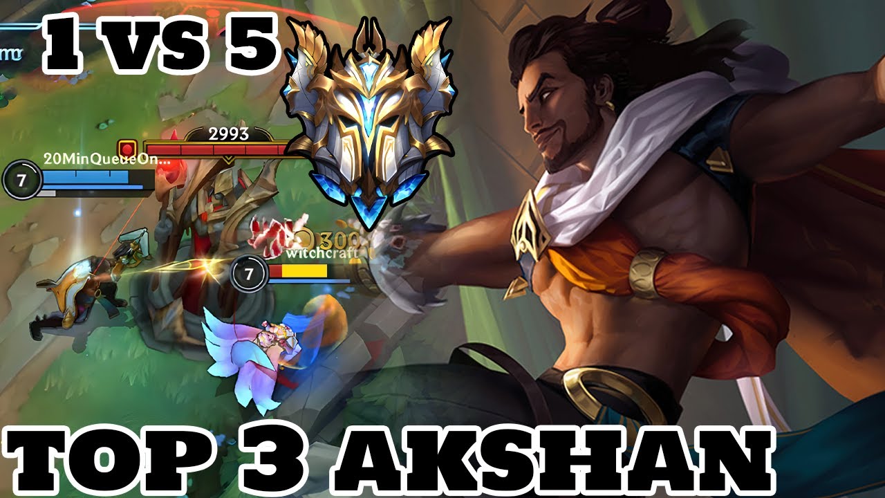 Wild Rift Akshan - Top 3 Akshan Gameplay Rank Sovereign