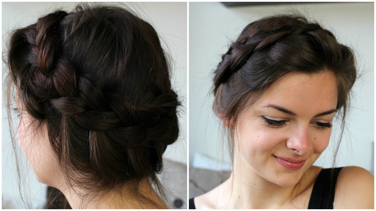 Messy Crown Braid