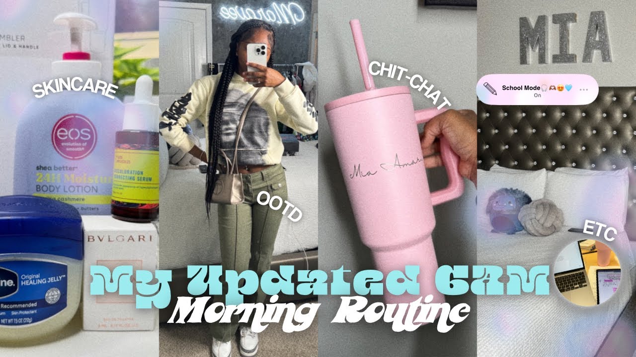 My UPDATED 6AM High School Morning Routine|grwm,what’s in my bag,chit-chat,etc|THEMIAAMARI