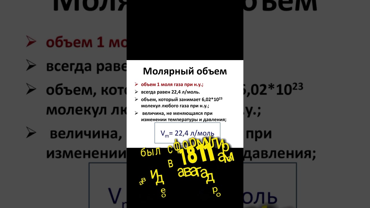 Что такое закон Авогадро?