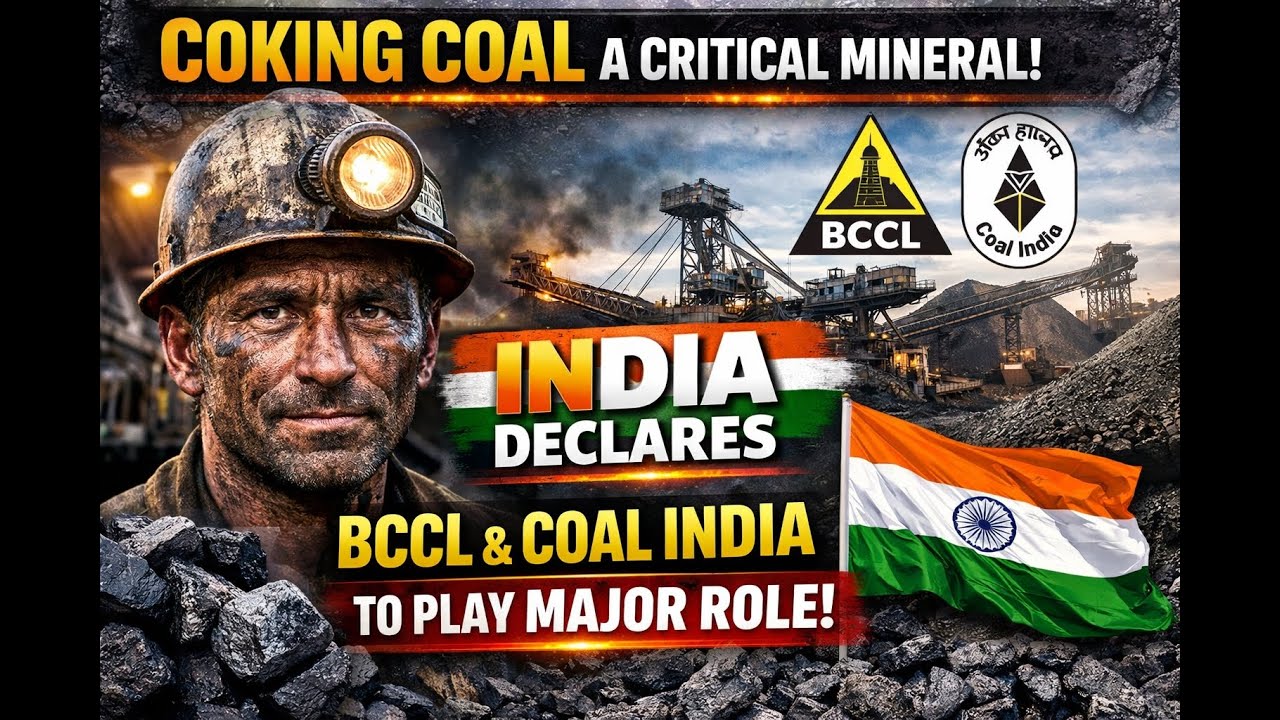 Coking Coal a Critical Mineral Now Important for Steel production and Import reduction to save Forex