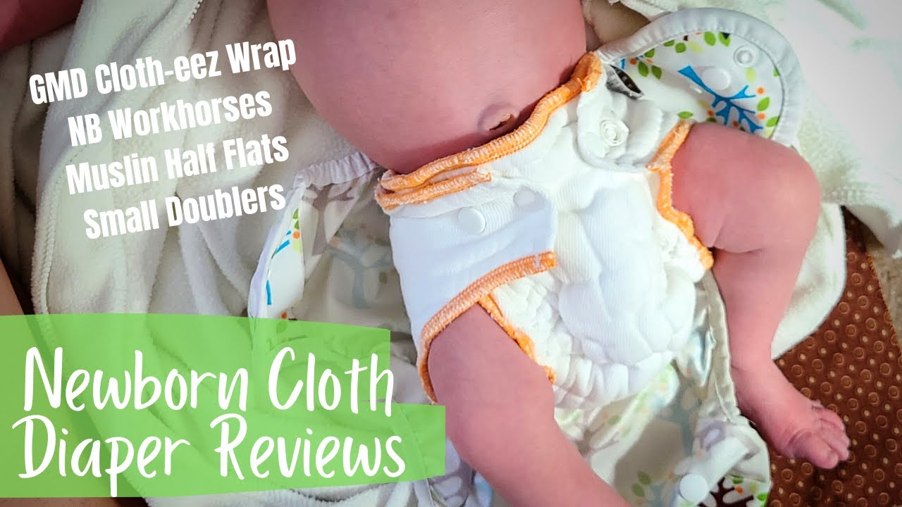 Newborn Cloth Diaper Reviews | Green Mountain Diapers Cloth-eez Workhorse, Wrap, Boosters, Flats