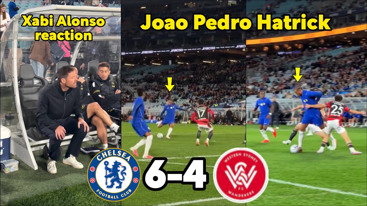🤯Xabi Alonso Crazy Reaction to Chelsea Goals Against Western Sydney | Chelsea 6- 4 Western Sydney