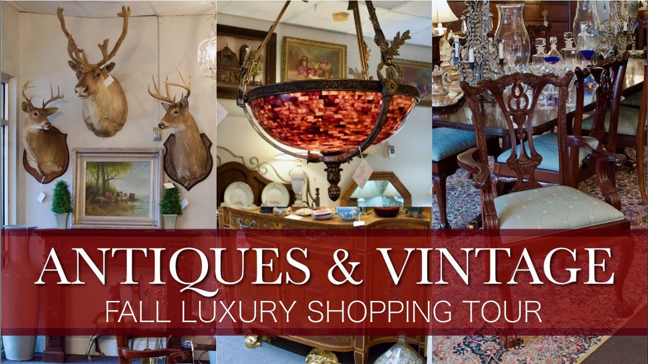 Fine Fall Antique Mall & Vintage Home Decor Estate Jewelry Shopping Tour! Autumn Ambience Raleigh NC