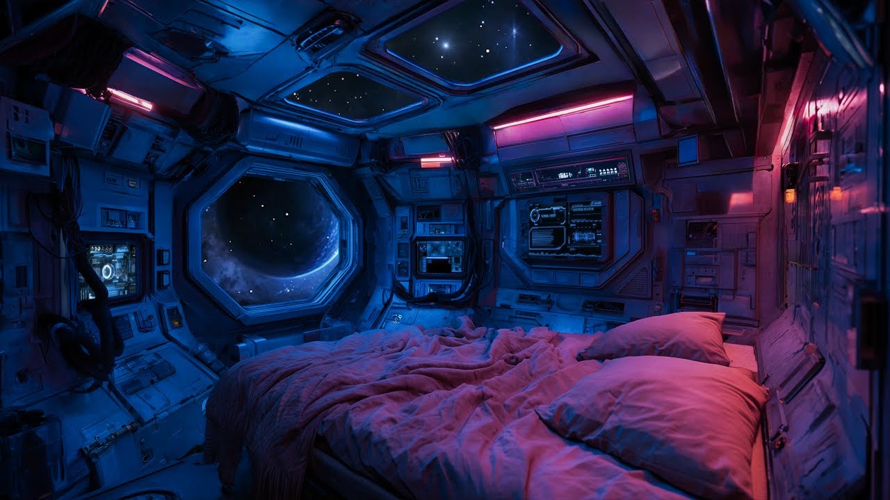 🌠 Dark Space Bedroom Journey Ambience | WHITE NOISE FOR DEEP SLEEP, HEALING, FOCUS & STUDY