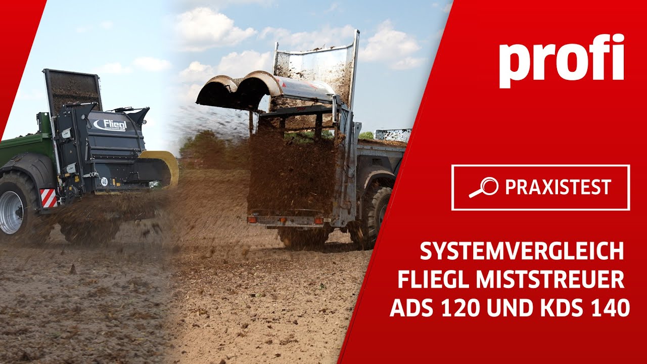 Systemvergleich Fliegl Miststreuer ADS 120 und KDS 140 | profi 