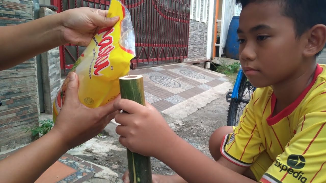 CARA MEMBUAT OBOR BAMBU PAKAI MINYAK GORENG (TUTORIAL & TES NYALA)
