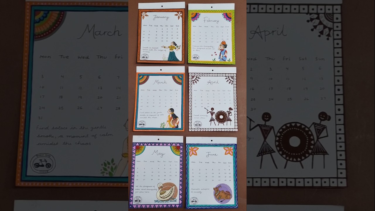 Part 2 , calendar for cycle agarbatti 🚲🛕🕊 #shorts #calendar #calendardesign #calendar2025 #artist