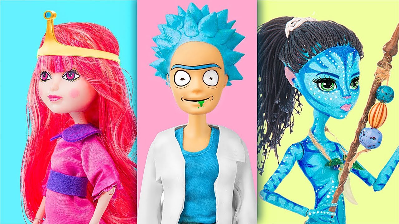 VERSIÓN DE MUÑECAS DE DIBUJOS ANIMADOS / 6 ÉPICOS TRUCOS Y MANUALIDADES PARA TUS MUÑECAS BARBIE