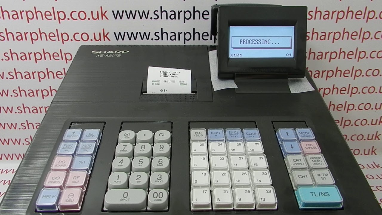 How To Take A PLU Report On The Sharp XE-A207 / XE-A207B / XE-A207W Cash Register