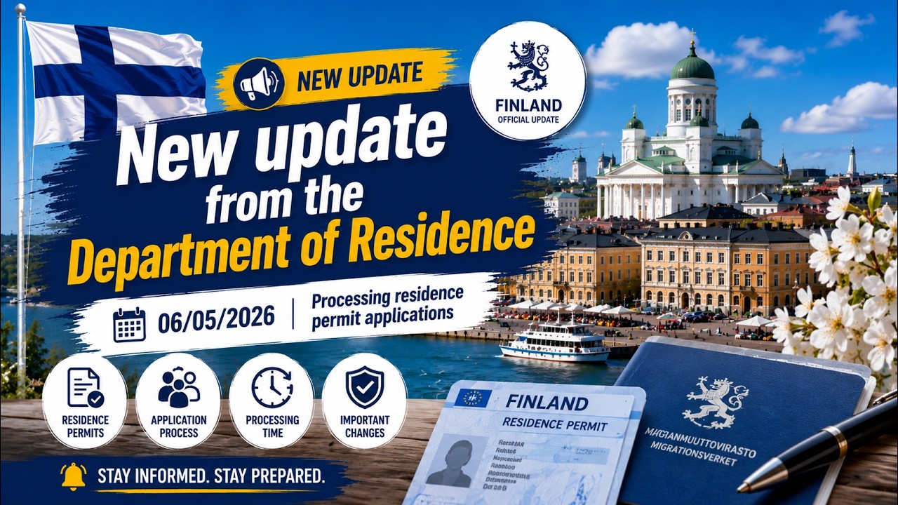 New update from the Department of Residence | Processing residence permit applications | 06/05/2026